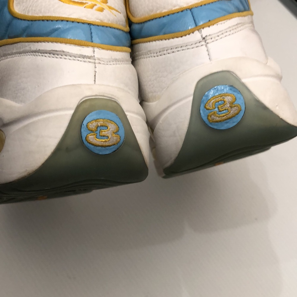 REEBOK QUESTION MID HOME IVERSON DENVER NUGGETS BASKETBALL SNEAKERS MENS S 9.5 - Picture 10 of 16